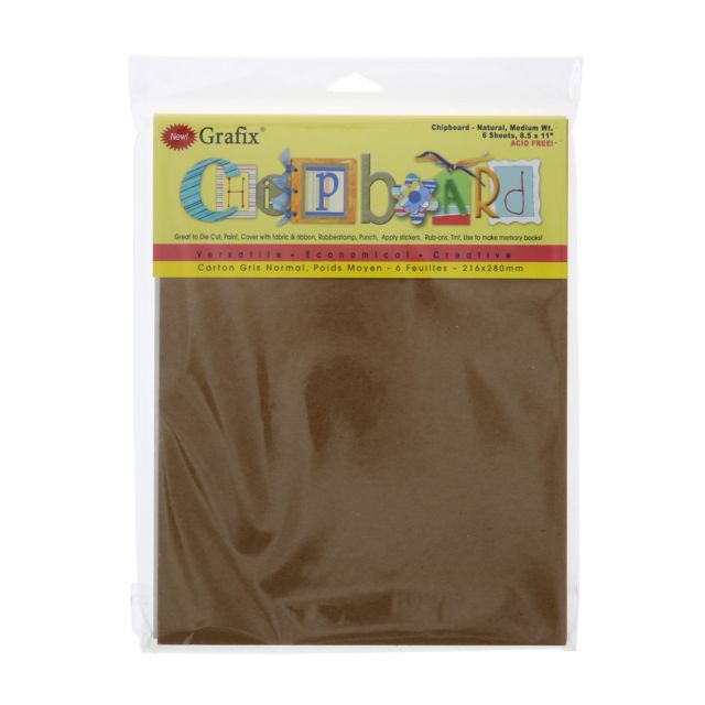 CHIPBOARD NATURAL 8.5X11 6-PACK