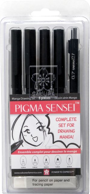 PIGMA SENSEI MANGA DRAW 6 PIECE