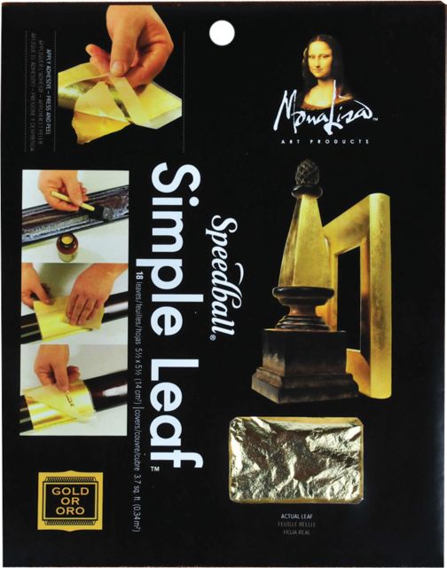 Simple Leaf Gold 5.5X5.5 18 Sheet Pack