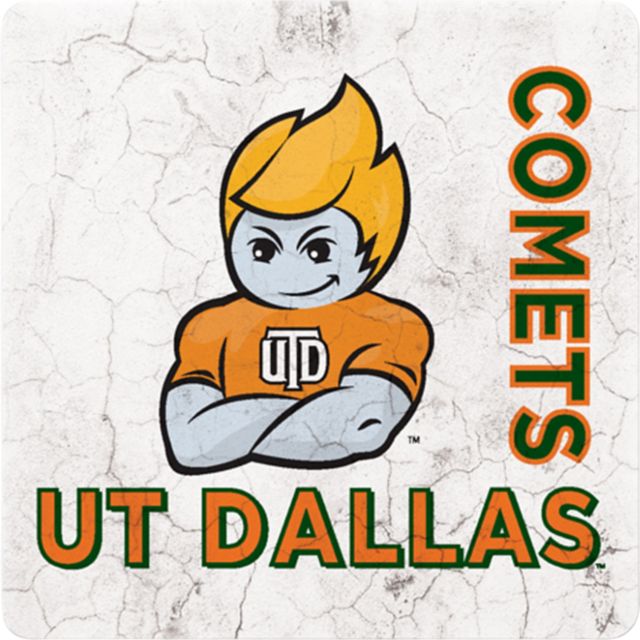 The University of Texas at Dallas Comets 4" x 4" Coaster