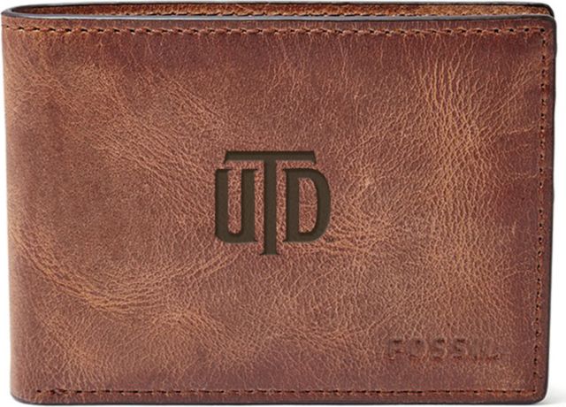 Fossil Leather Derrick Front Pocket Bifold - Brown - ONLINE ONLY