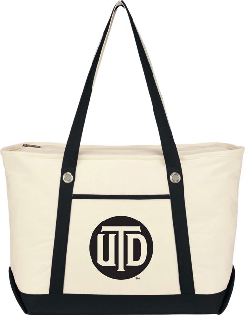 The University of Texas at Dallas Canvas Zippered Tote Bag