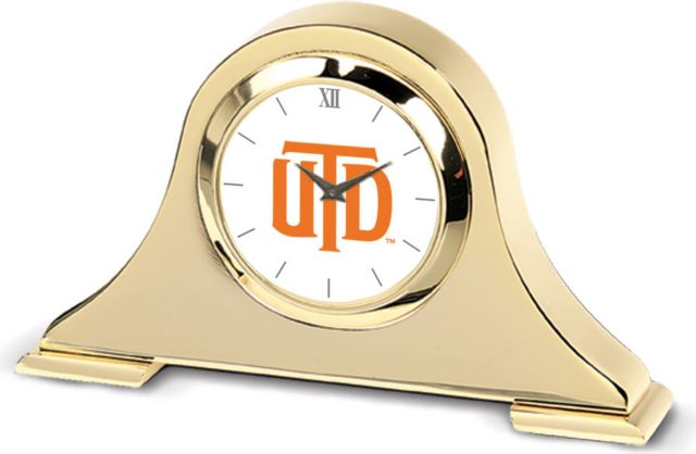 CSI Gold Napoleon Desk Clock With Colored Medallion - ONLINE ONLY