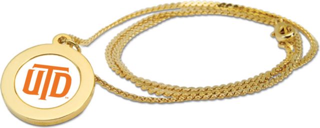 CSI Gold Pendant Necklace With Colored Medallian - ONLINE ONLY