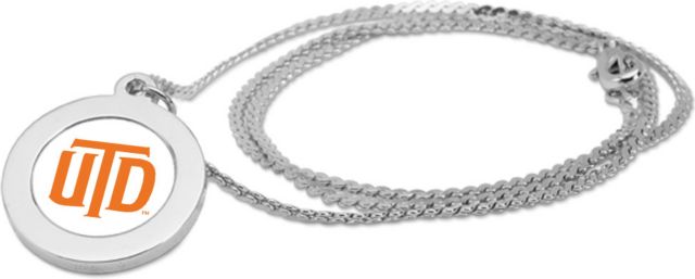 CSI Silver Pendant Necklace With Colored Medallian - ONLINE ONLY