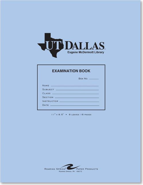 The University of Texas at Dallas 11 x Blue Book