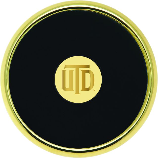 The University of Texas at Dallas Leather Inlay Coaster