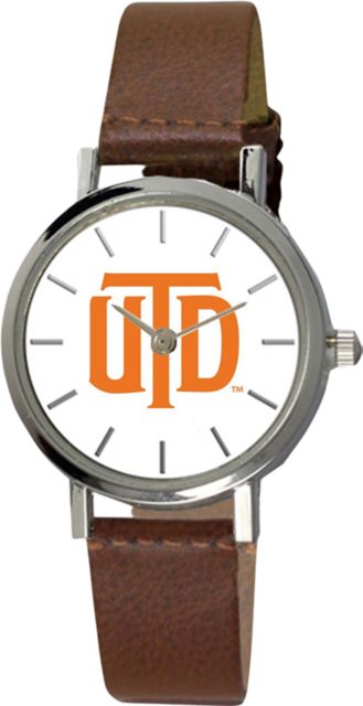 The University of Texas at Dallas 28 mm Ladies Leather Watch