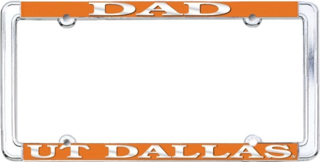 The University of Texas at Dallas Dad License Plate Frame