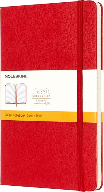 Moleskine Classic Journal Large, Ruled, Scarlet Red