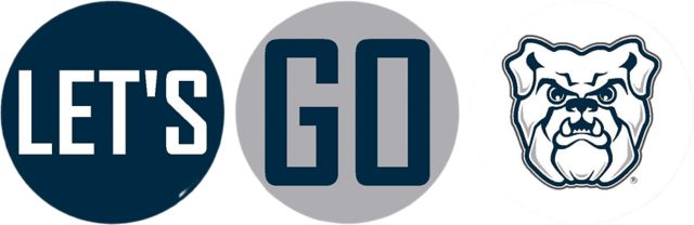 Butler University Let's Go Bulldogs 3-Pack Mini Button