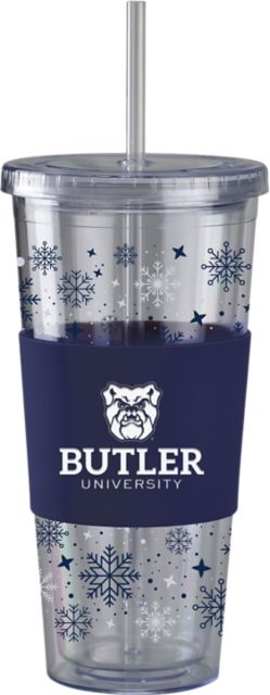 Butler University Straw Snowflake Tumbler