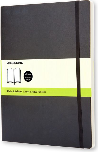 Moleskine Classic Journal XL, Plain, Black, Soft: Bill's