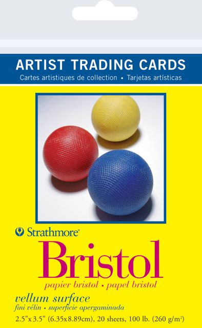 ARTIST TRADING CARDS 2.5X3.5 VELLUM BRISTOL 20 SHEETS