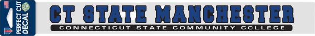 CT State Manchester 2'' x 17'' Perfect Cut Decal