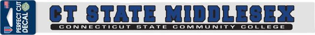 CT State Middlesex 2'' x 17'' Perfect Cut Decal