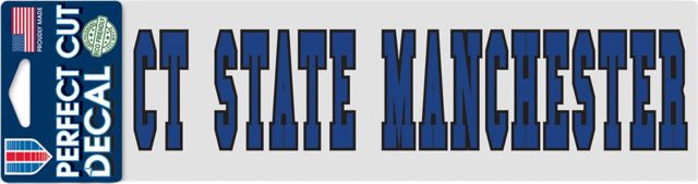 CT State Manchester 3'' x 10'' Perfect Cut Decal