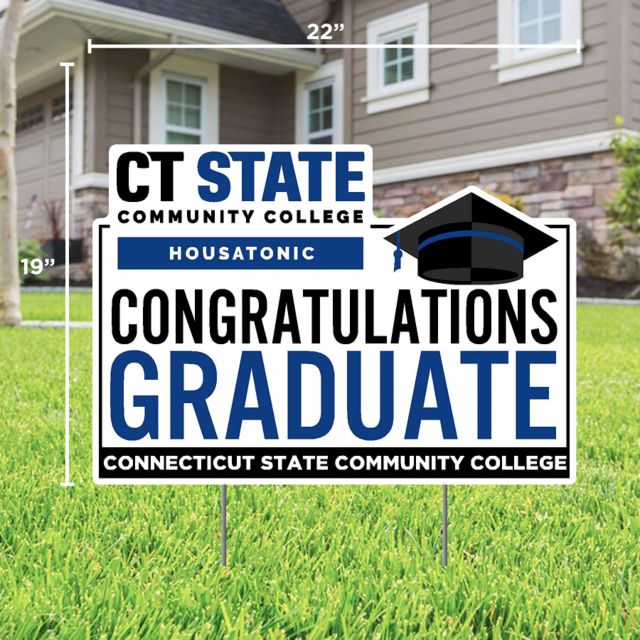 CT State Housatonic Grad Lawn Sign