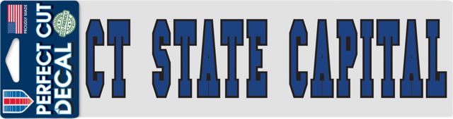 CT State Capital 3'' x 10'' Perfect Cut Decal