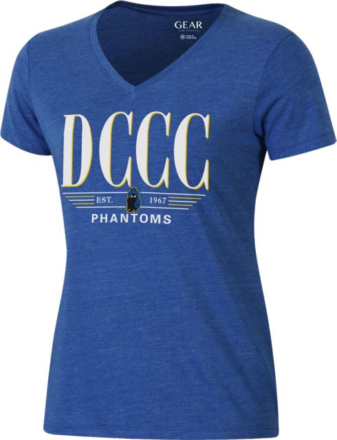 Delaware County Community College - Marple Phantoms Women's V-Neck Short Sleeve T-Shirt