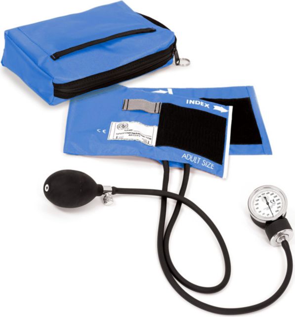 PREMIUM ANEROID SPHYGMOMANOMETER WITH MATCHING CARRY CASE-CEIL BLUE