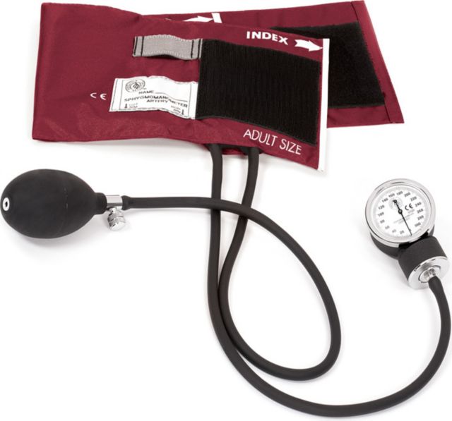 STANDARD ANERIOD SPHYGMOMANOMTER IN SLIDE PACK-BURGUNDY