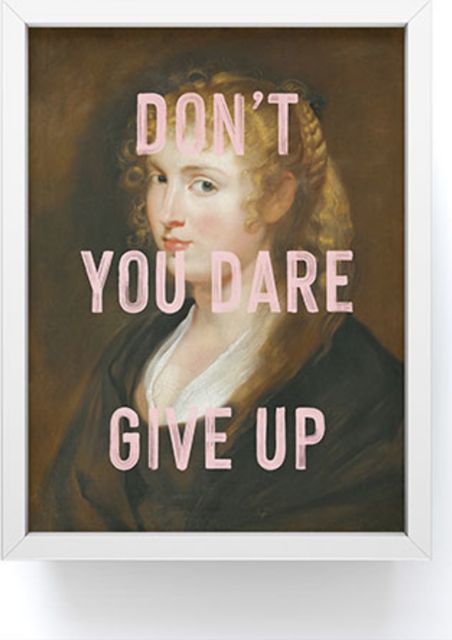 Don't Give Up Framed Mini