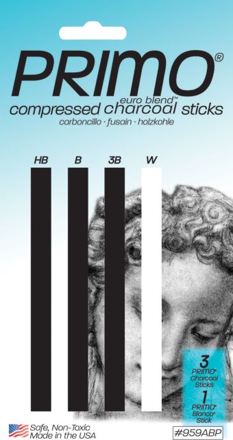 Primo Compressed Charcoal Sticks, Set of 4 – St. Louis Art Supply