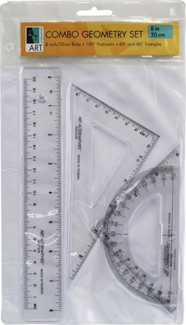 Ruler Combo 4 Piece Set 8 Inch