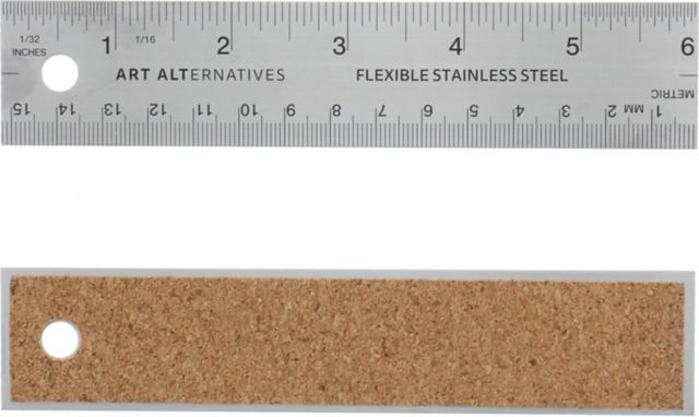 Ruler Stainless Steel Flex Cork 6 Inch