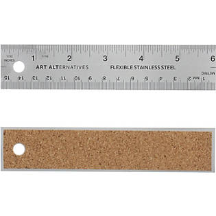 Art Alternatives Flexible Stainless Steel Ruler 6 Inches