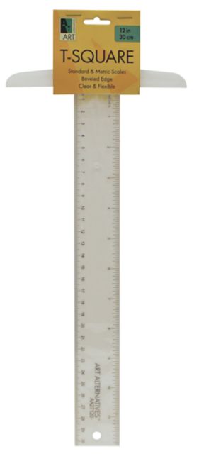 T-Square Clear Plastic 12In