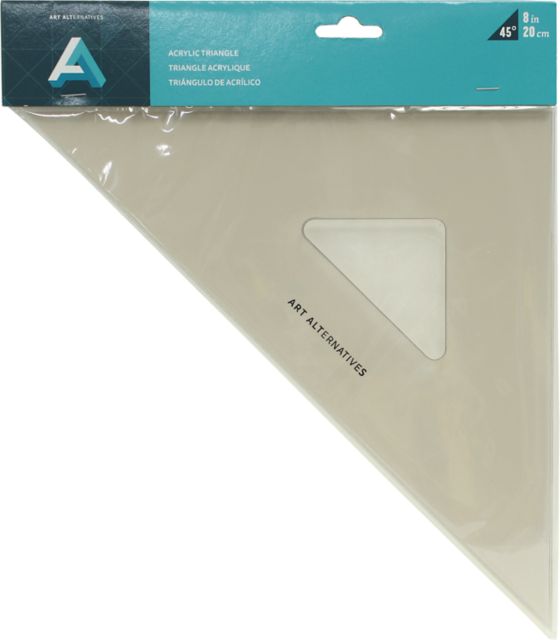 Acrylic Triangle 8 Inch 45 Degree And Inking Edge