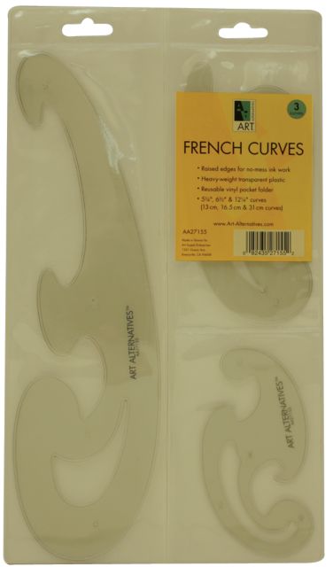 French Curve 3Pc Set Inking Edge