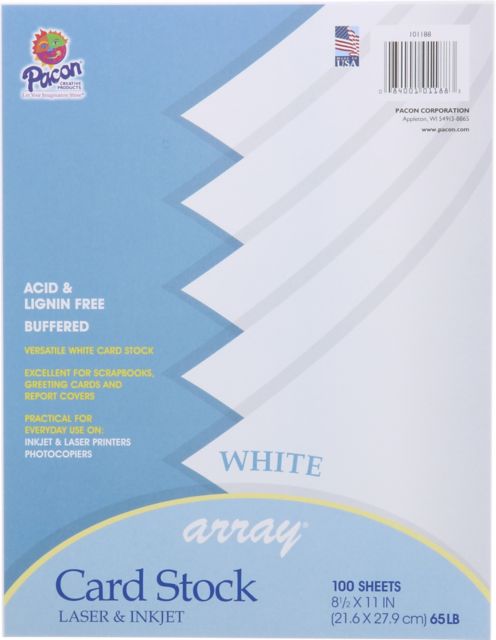 Best Price Pacon Array White Card Stock 100ct 8.5x11 Sheet