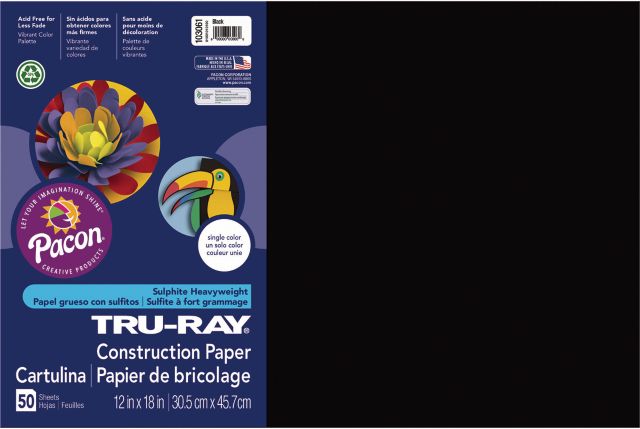 CONSTRUCTION TRURAY 12X18 BLACK 50 SHEETS