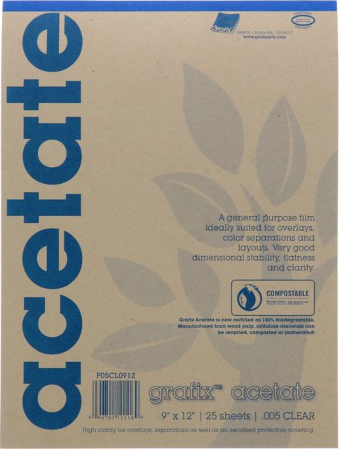Acetate Clear 005 9X12