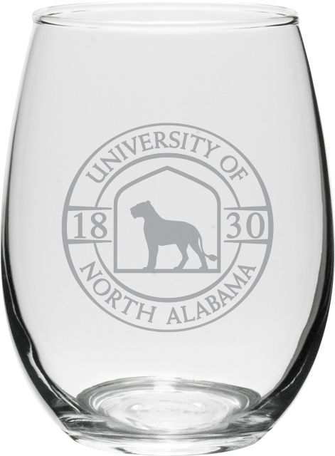 University of North Alabama 15 oz. Wine Glass