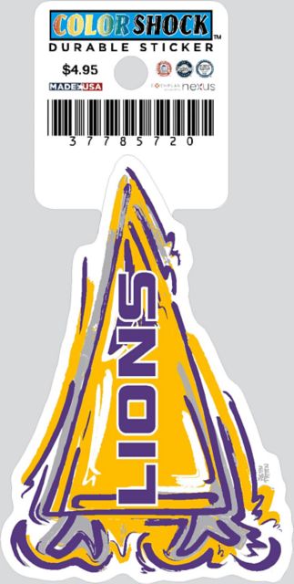 University of North Alabama Lions Durable Sticker