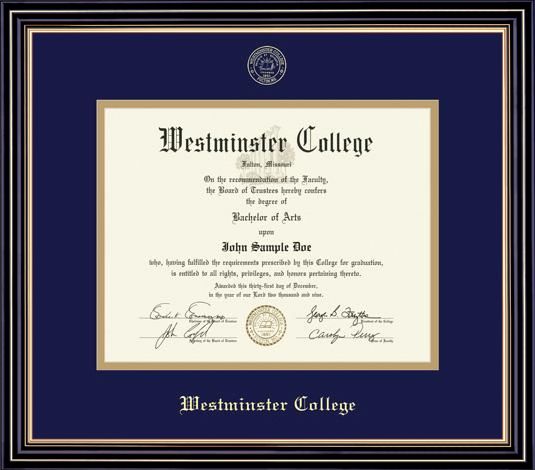 Westminster College Prestige Diploma Frame