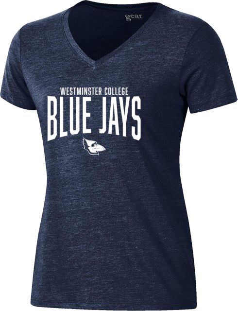 Westminster College (MO) Gear Womens Triblend VNeck Tee Westminster College Rays