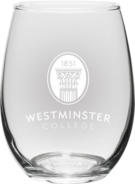 Westminster College 15 oz. Stemless Wine Glass