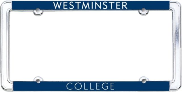 Westminster College Thin Dome License Plate Frame