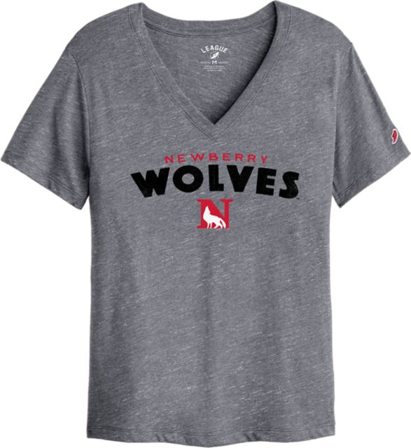 Newberry College Wolves Women's V-Neck Short Sleeve T-Shirt