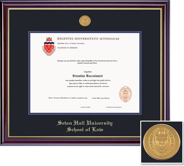 Seton Hall Law School 14'' x 17'' Windsor Diploma Frame