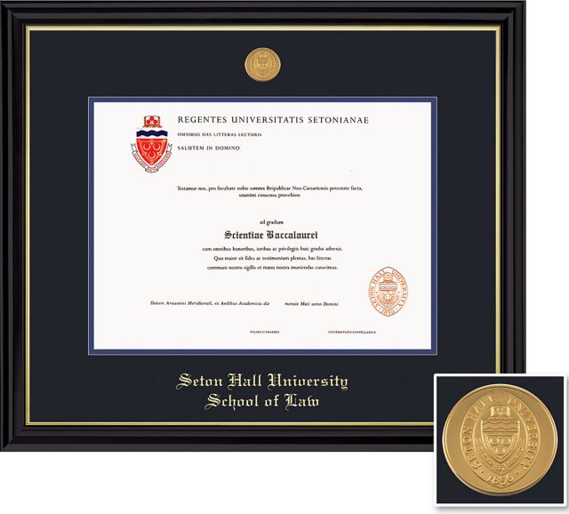 Seton Hall University School Of Law Coronado Law Diploma Frame -ONLINE ONLY