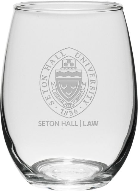Seton Hall Law School 21 oz. Stemless Wine Glass