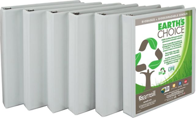 BINDER 1" WHT RECYC INSERT