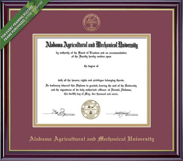 Alabama A&M University 8.5'' x 11'' Windsor Diploma Frame