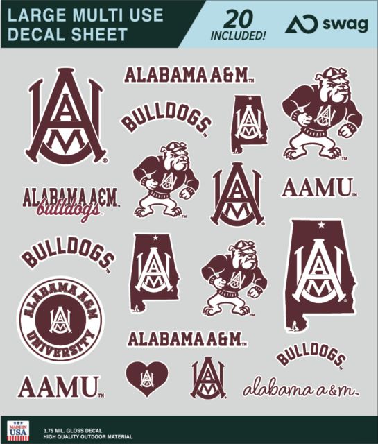 Alabama A&M University Large Sticker Sheet